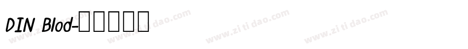 DIN Blod字体转换